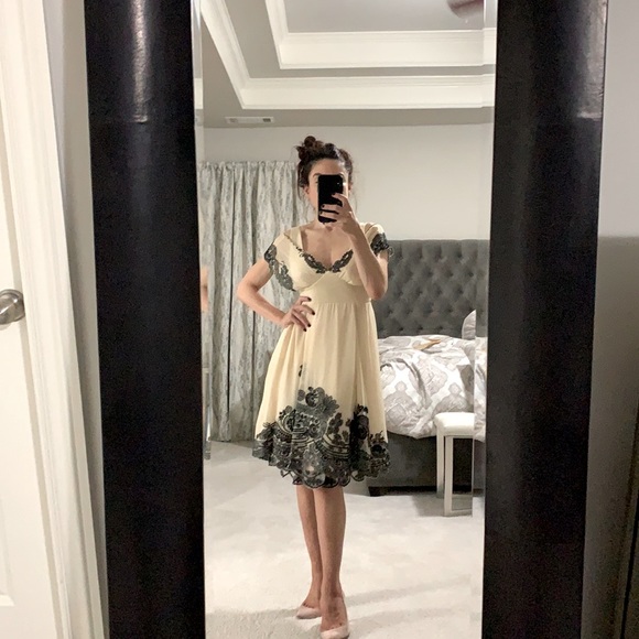 Karen Millen Lace Embellished Silk Dress - Picture 8 of 9